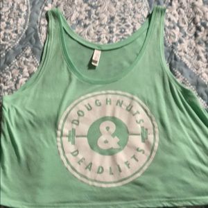 Mint Doughnuts and Deadlifts Crop